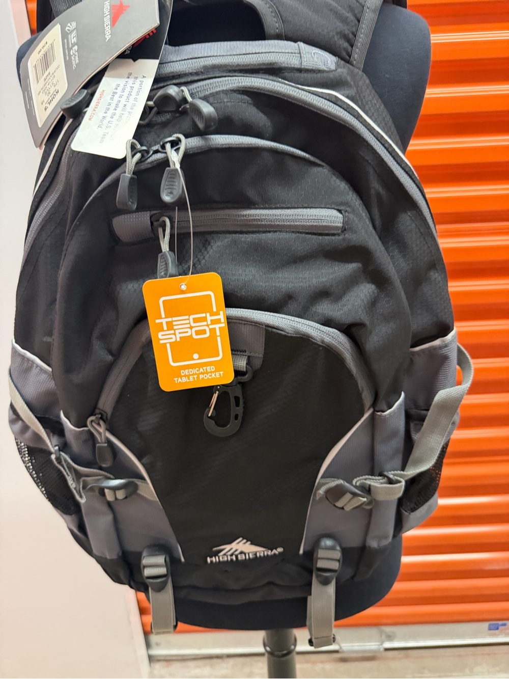 NWT High Sierra Black and Gray TechSpot Laptop Backpack